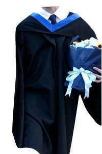 訂製樹仁大學畢業袍  HKSYU  仁大深藍色單邊披肩  畢業典禮  黑色畢業袍   DA583